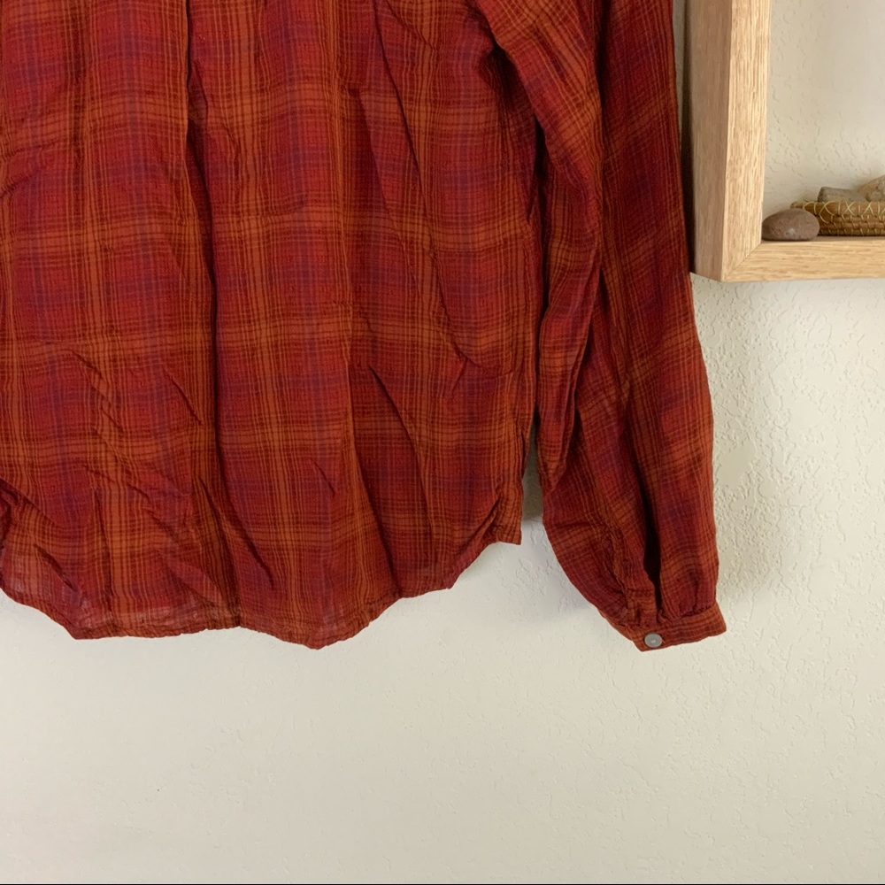 3/$15 Universal Thread NWT Pumpkin Plaid Blouse - Picture 9 of 10